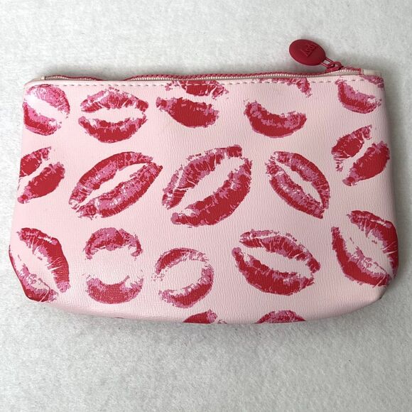 Pink Lipstick Lip Patterned Makeup Bag - Picture 2 of 5